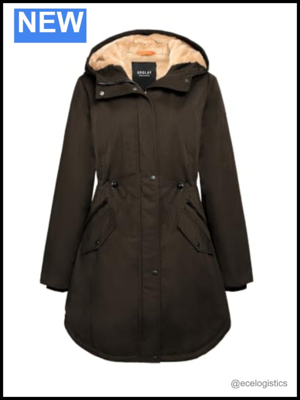 Women's Fleece Lined Parka Winter Coat Hooded Jacket Pockets
